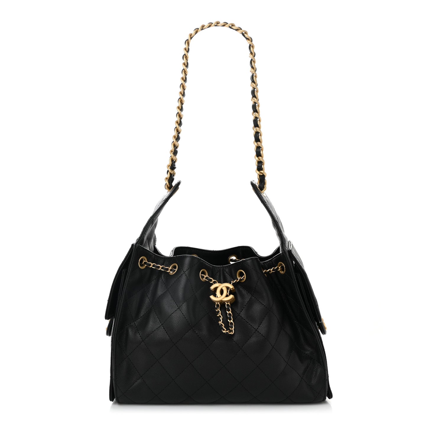 Caviar Quilted Small Chanel 25 Handbag Black