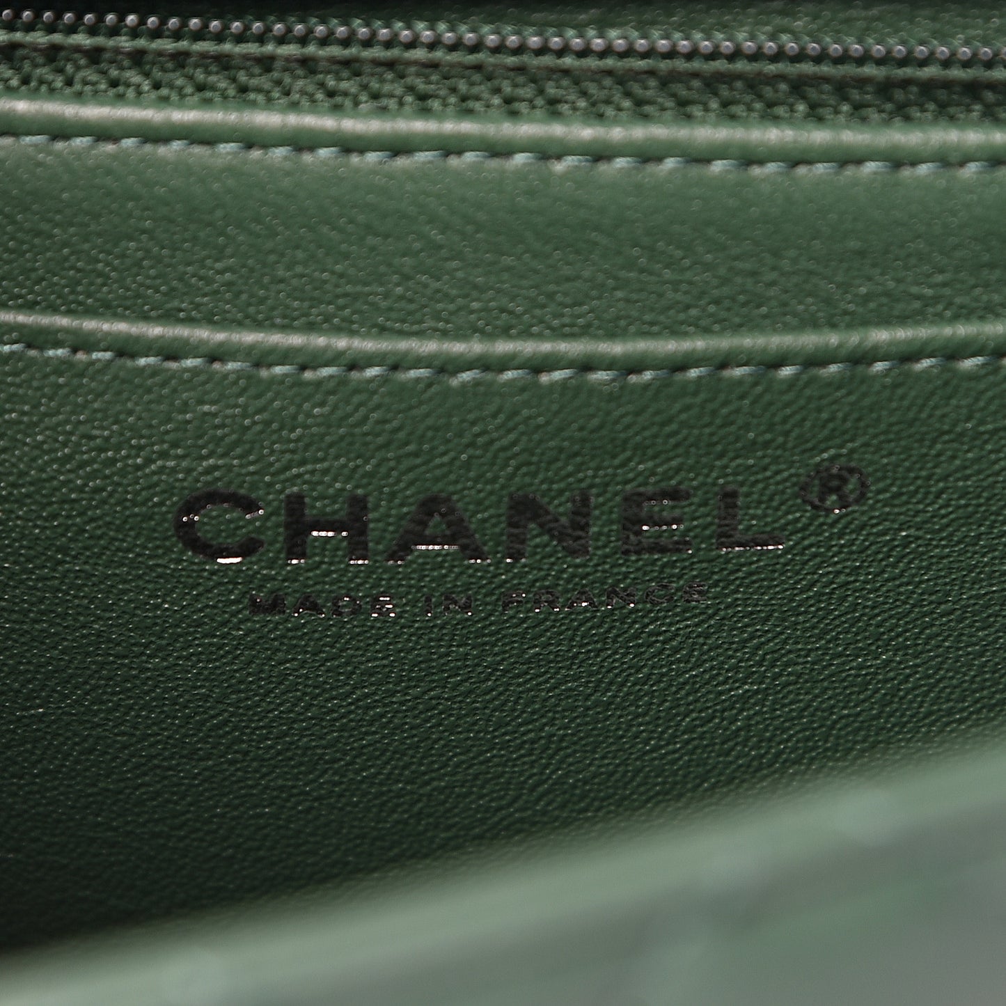 Lambskin Quilted Mini Rectangular Flap Green