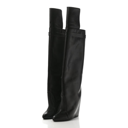 Givenchy Calfskin Shark Look Over The Knee Boots 36 Black 3 of 19