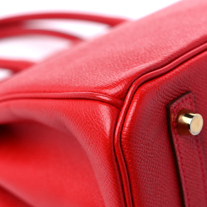 Hermes Epsom Birkin 30 Rouge Casaque 10 of 12