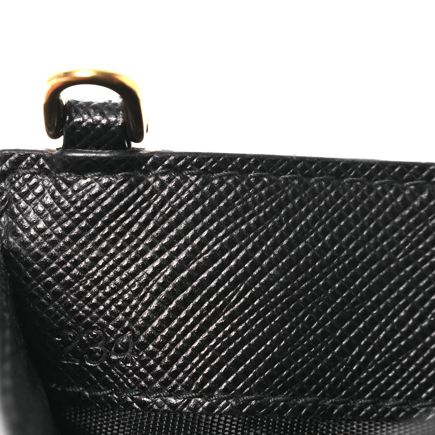 Prada Saffiano Triangle Logo Card Holder On Strap Black 6 of 9