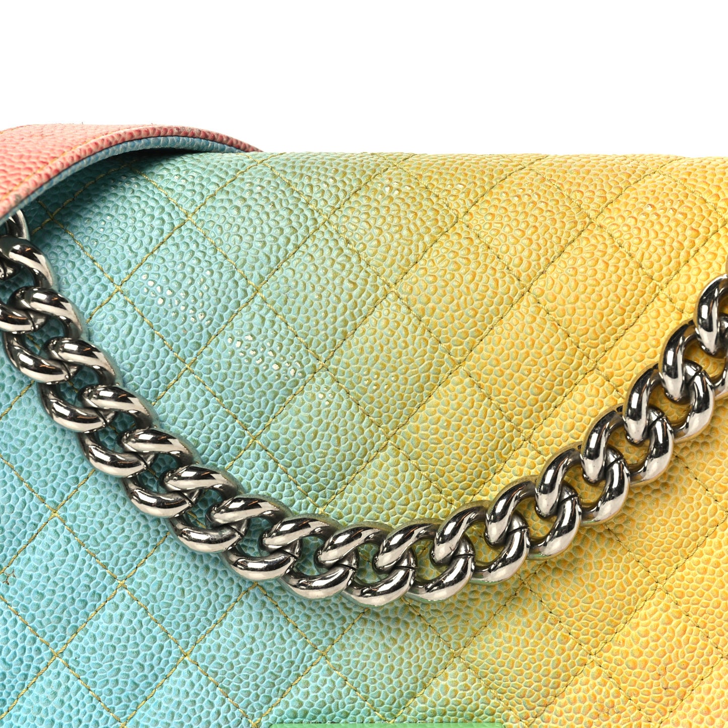 Caviar Quilted Medium Cuba Rainbow Boy Flap Multicolor Rainbow Boy Flap Multicolor
