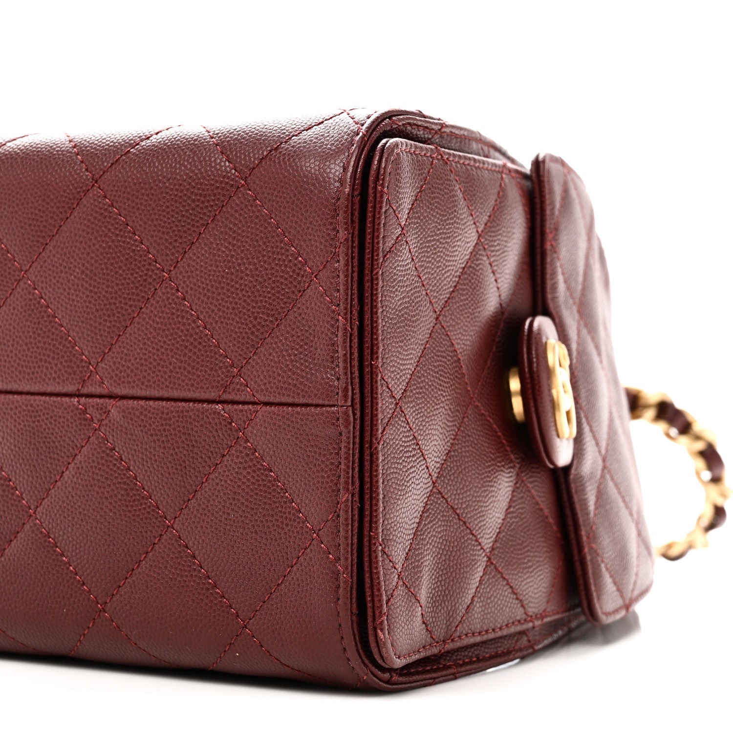 Chanel Caviar Quilted Small Chanel 25 Handbag Burgundy 10 of 10