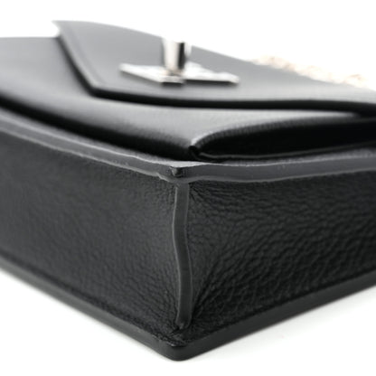 Louis Vuitton Soft Calfskin My Lockme Chain Pochette Black 9 of 9