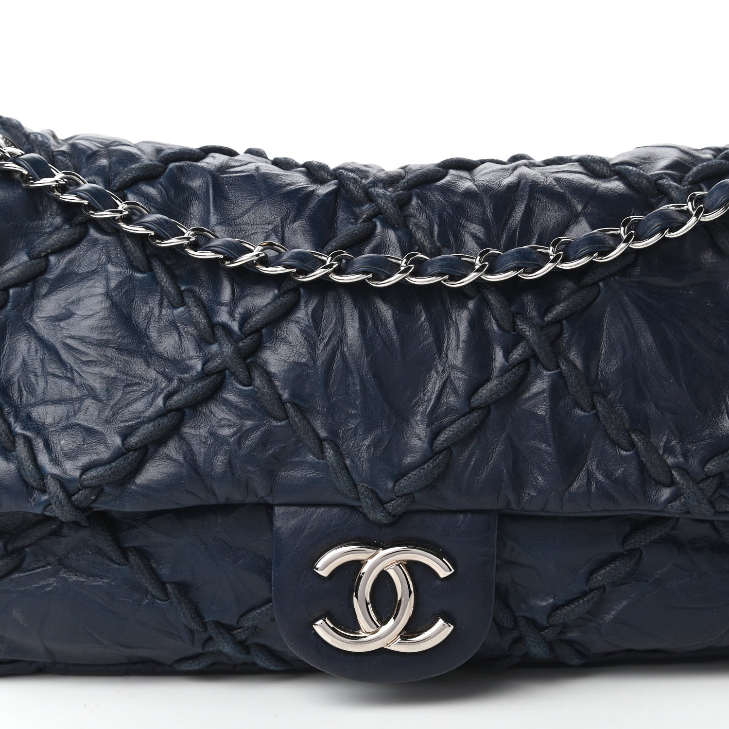 Chanel Calfskin Medium Ultra Stitch Flap Navy 10 of 10