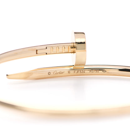 Cartier 18K Yellow Gold Juste Un Clou Bracelet 16 4 of 6