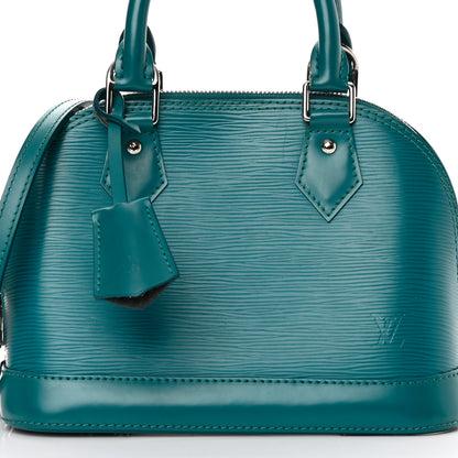 Louis Vuitton Epi Alma BB Cyan 7 of 13