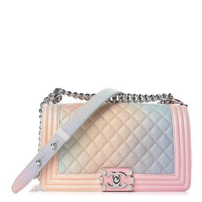 Chanel Caviar Quilted Medium Rainbow Boy Flap Multicolor 1 of 13