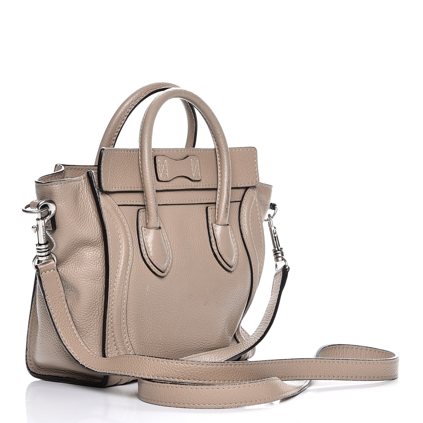Drummed Calfskin Nano Luggage Dune