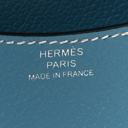 Hermes Evercolor Constance Slim Wallet Blue Jean 8 of 11