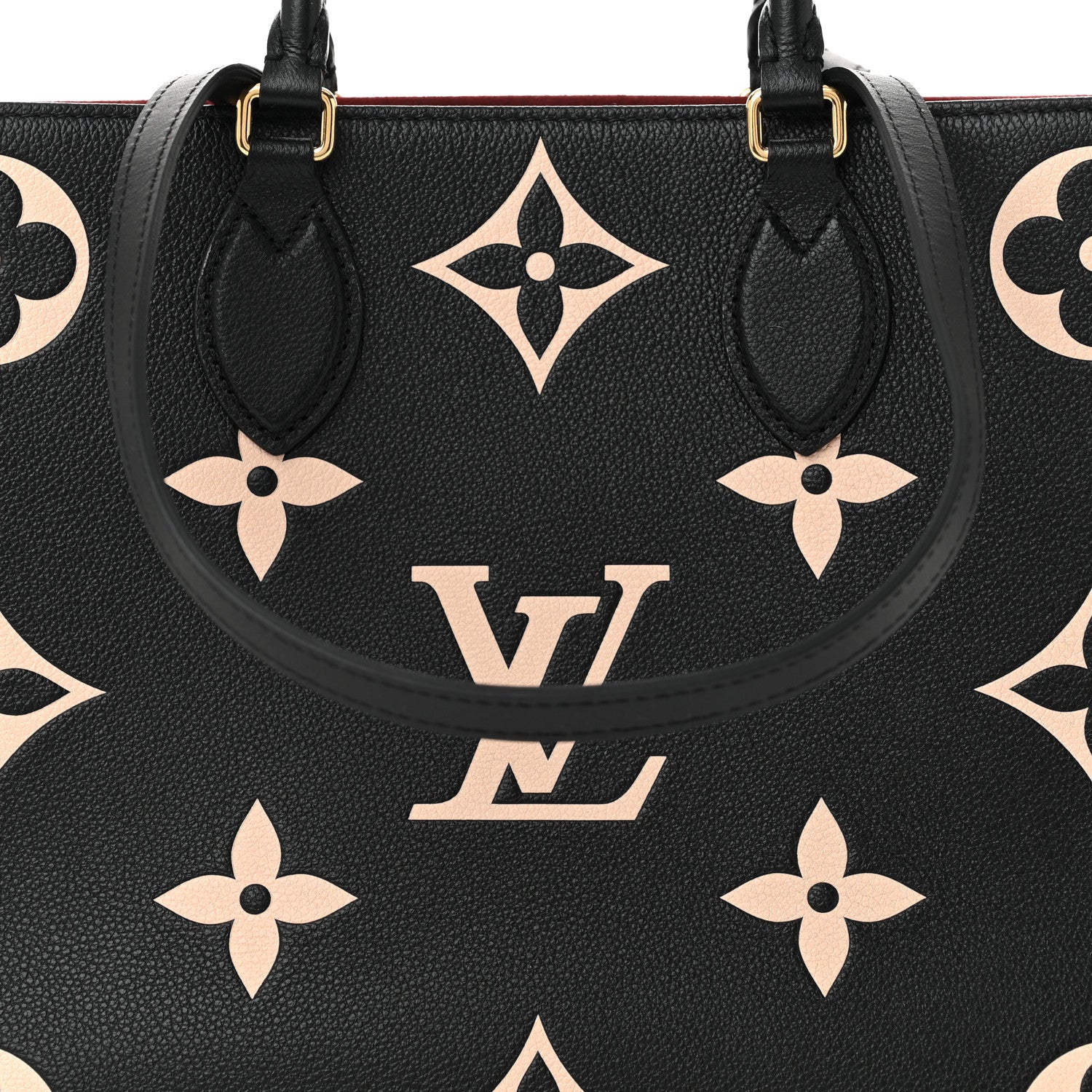 Louis Vuitton Empreinte Monogram Giant Onthego MM Black Beige 7 of 10