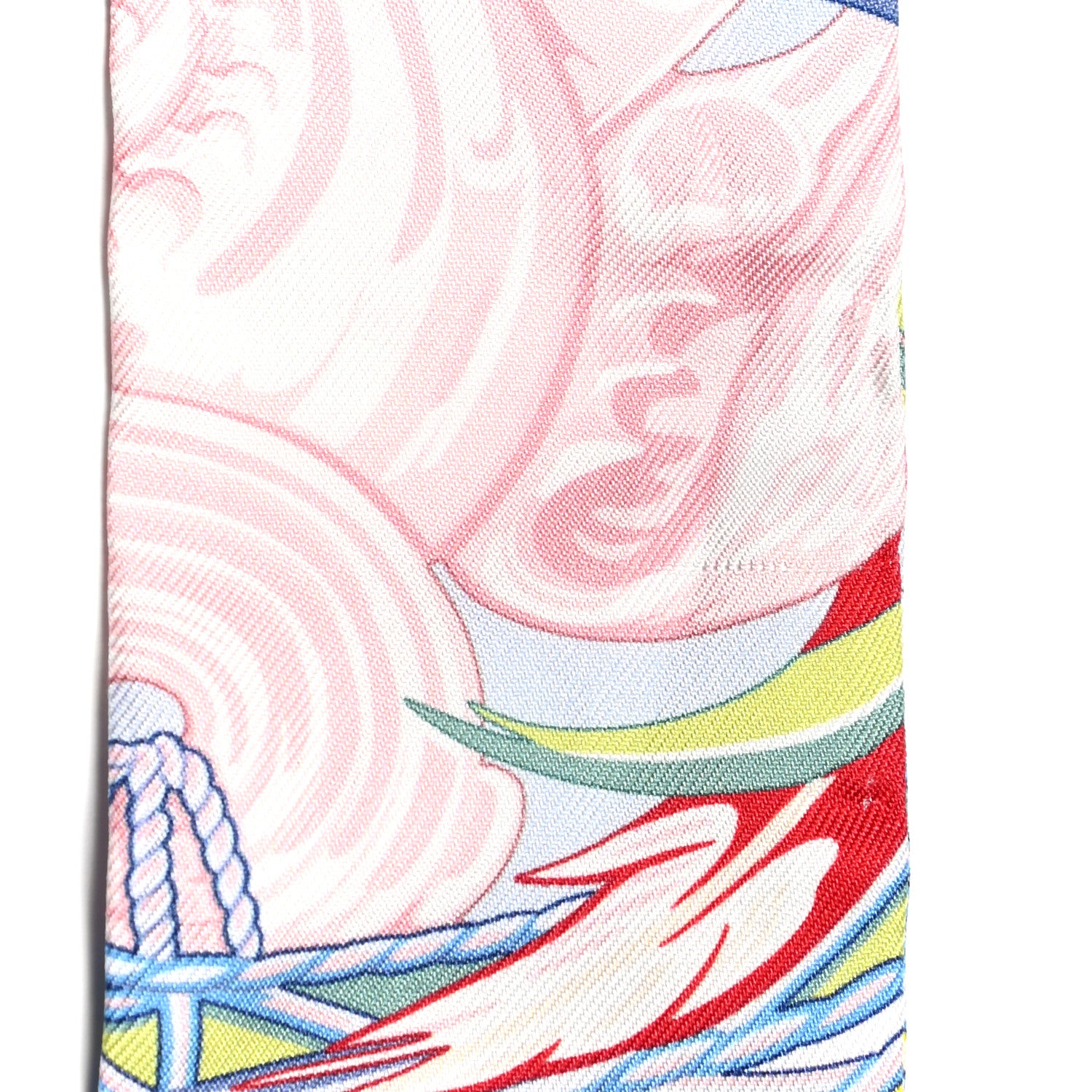 Hermes Silk La Danse Pacifique Twilly Bleu Ciel Vert Rose 4 of 4