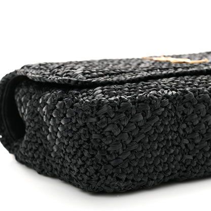 Saint Laurent Raffia Monogram Medium Jamie Black 10 of 11