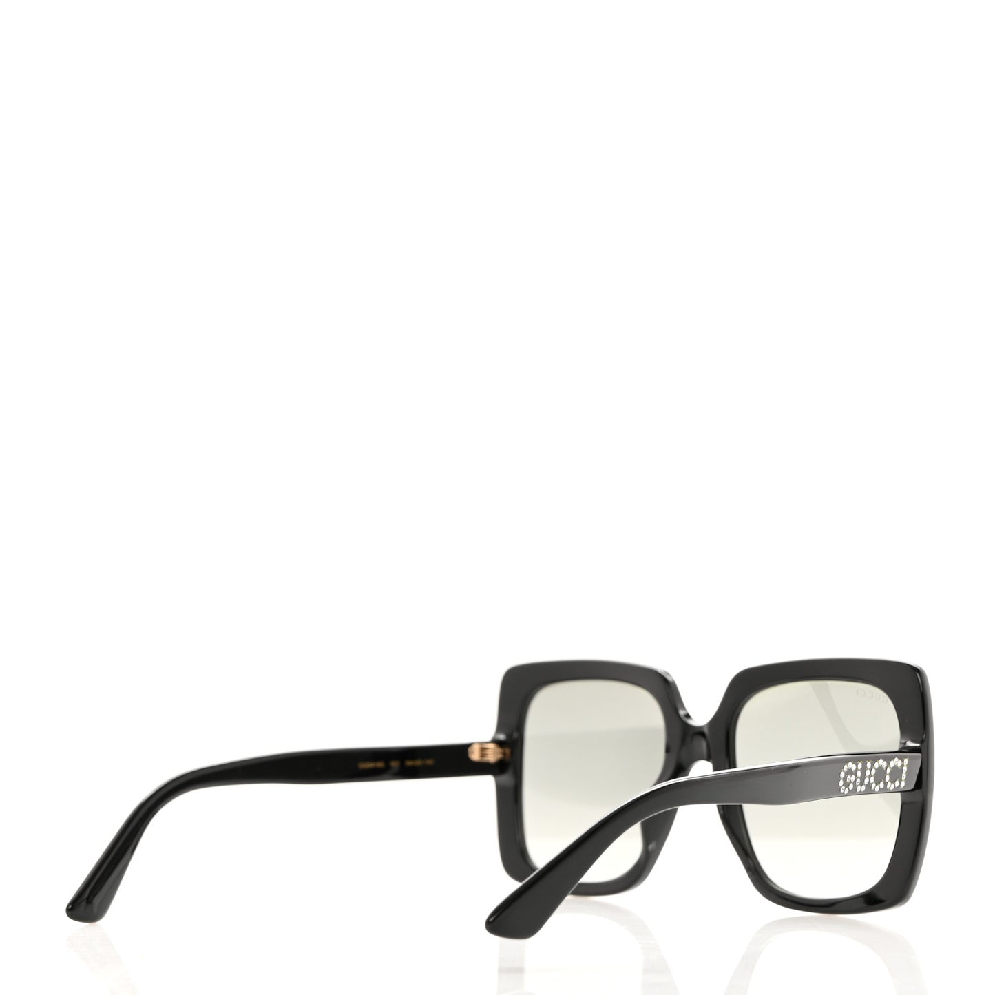 Crystal Square Frame GG Sunglasses GG0418S Black