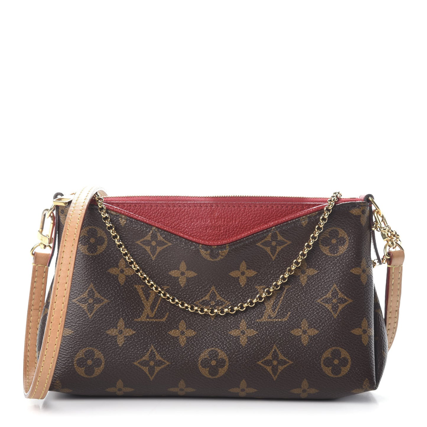 Monogram Pallas Clutch Cherry