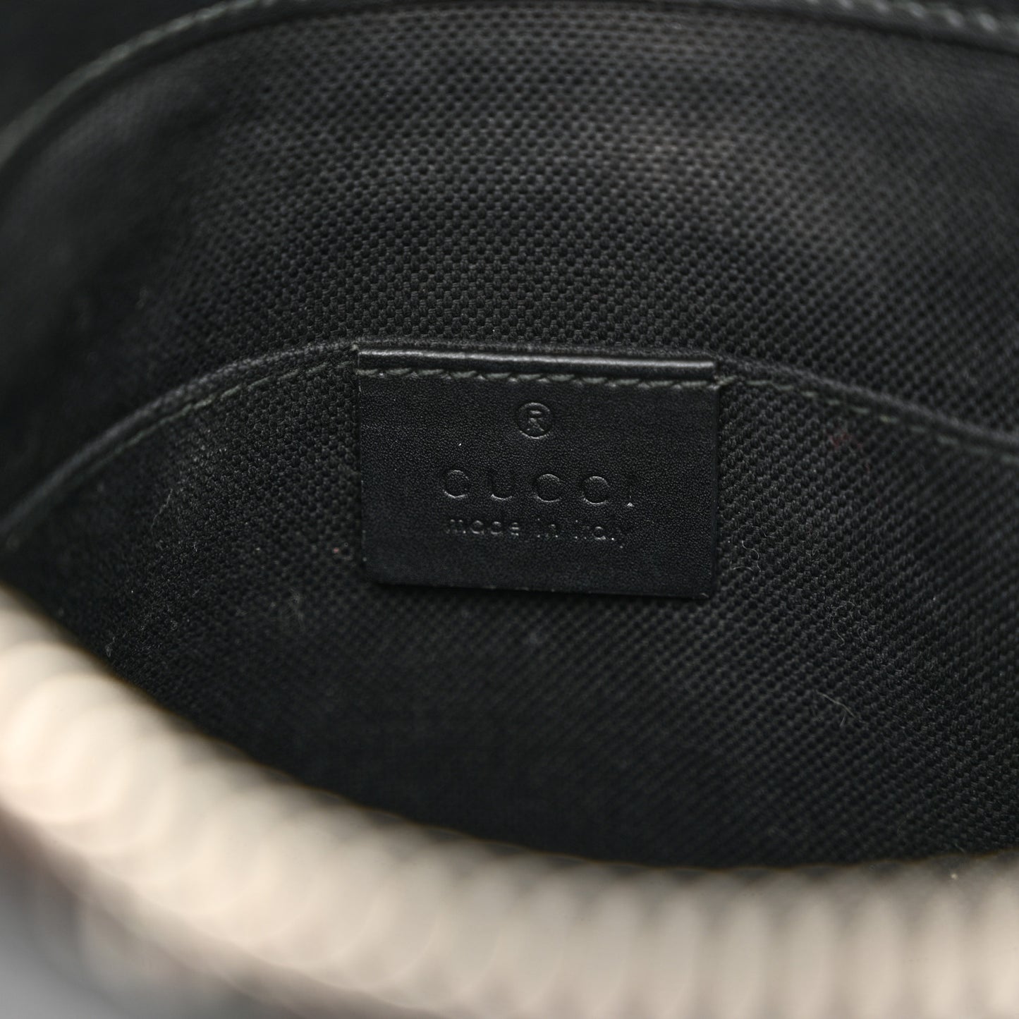 GG Supreme Monogram Web Small Flat Messenger Bag Black Grey