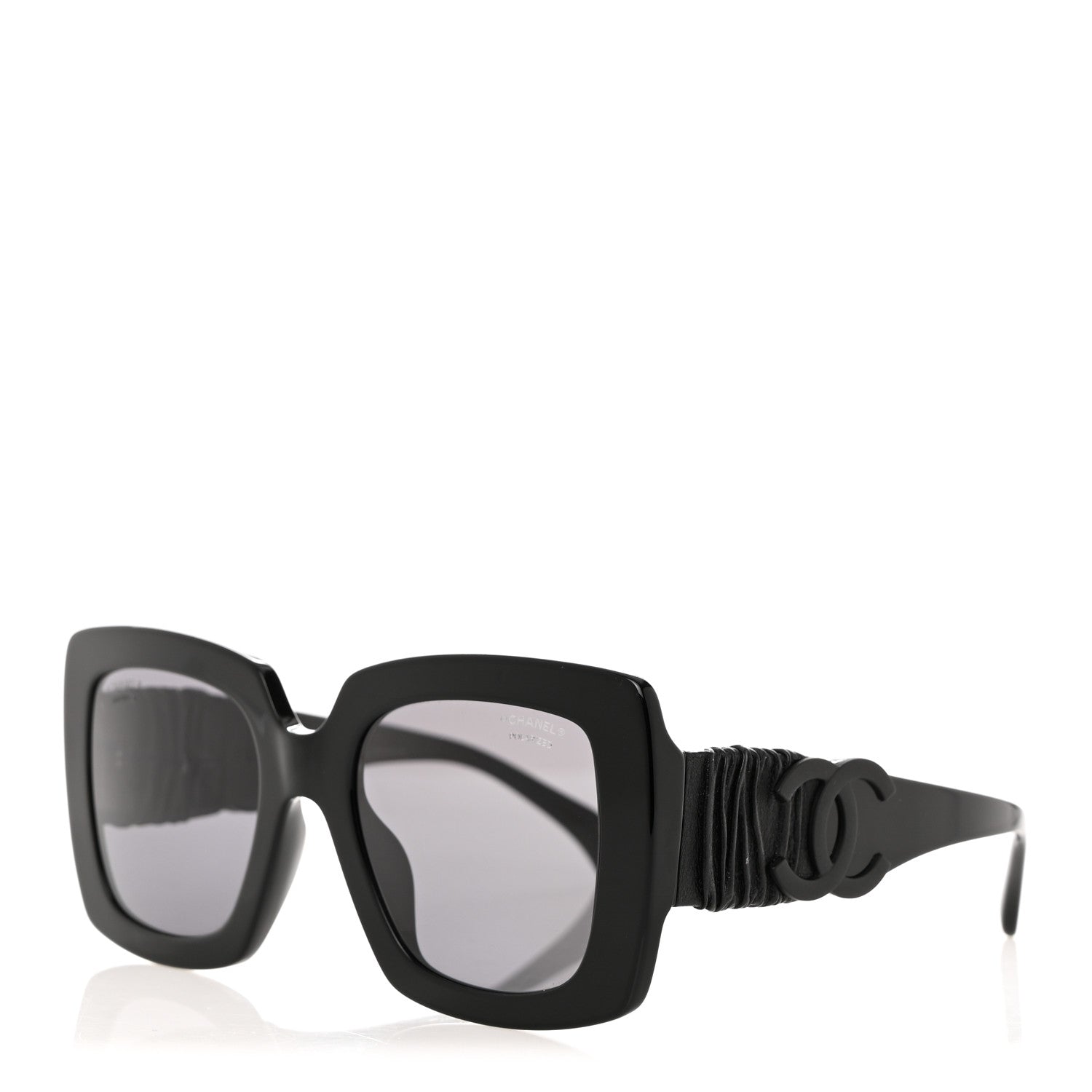 Chanel Acetate Calfskin Square Sunglasses 5474-Q-A Black 1 of 8