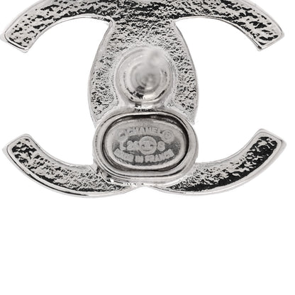 Chanel Metal Double CC Earrings Silver 4 of 5
