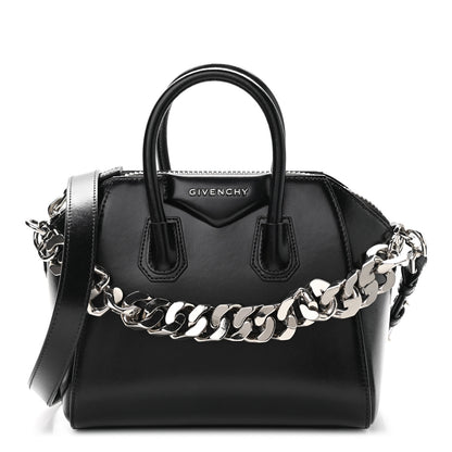 Givenchy Shiny Lord Calfskin Mini Antigona With Chain Black 1 of 10