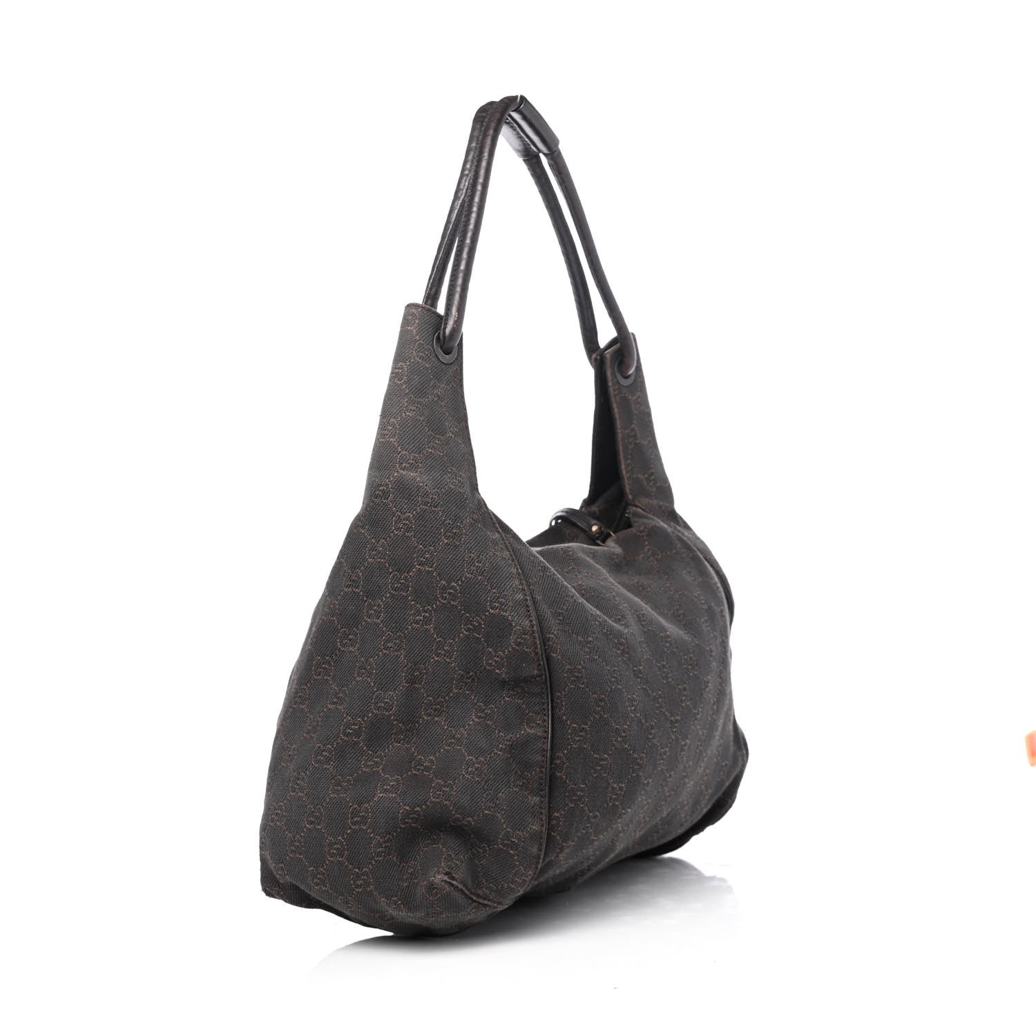 Gucci Canvas Monogram Shoulder Bag Brown 2 of 5