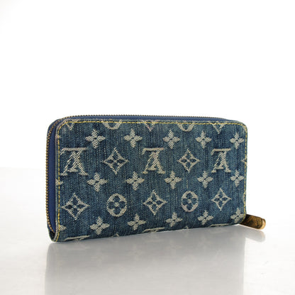 Louis Vuitton Monogram Denim Zippy Wallet Blue 3 of 7