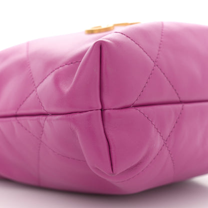 Chanel Shiny Calfskin Quilted Mini Chanel 22 Purple 9 of 10