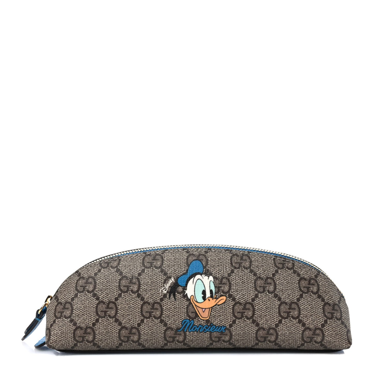 X DISNEY GG Supreme Monogram Donald Duck Pencil Case Blue