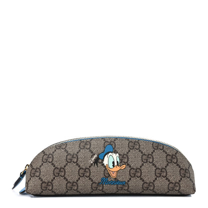 Gucci X DISNEY GG Supreme Monogram Donald Duck Pencil Case Blue 1 of 8