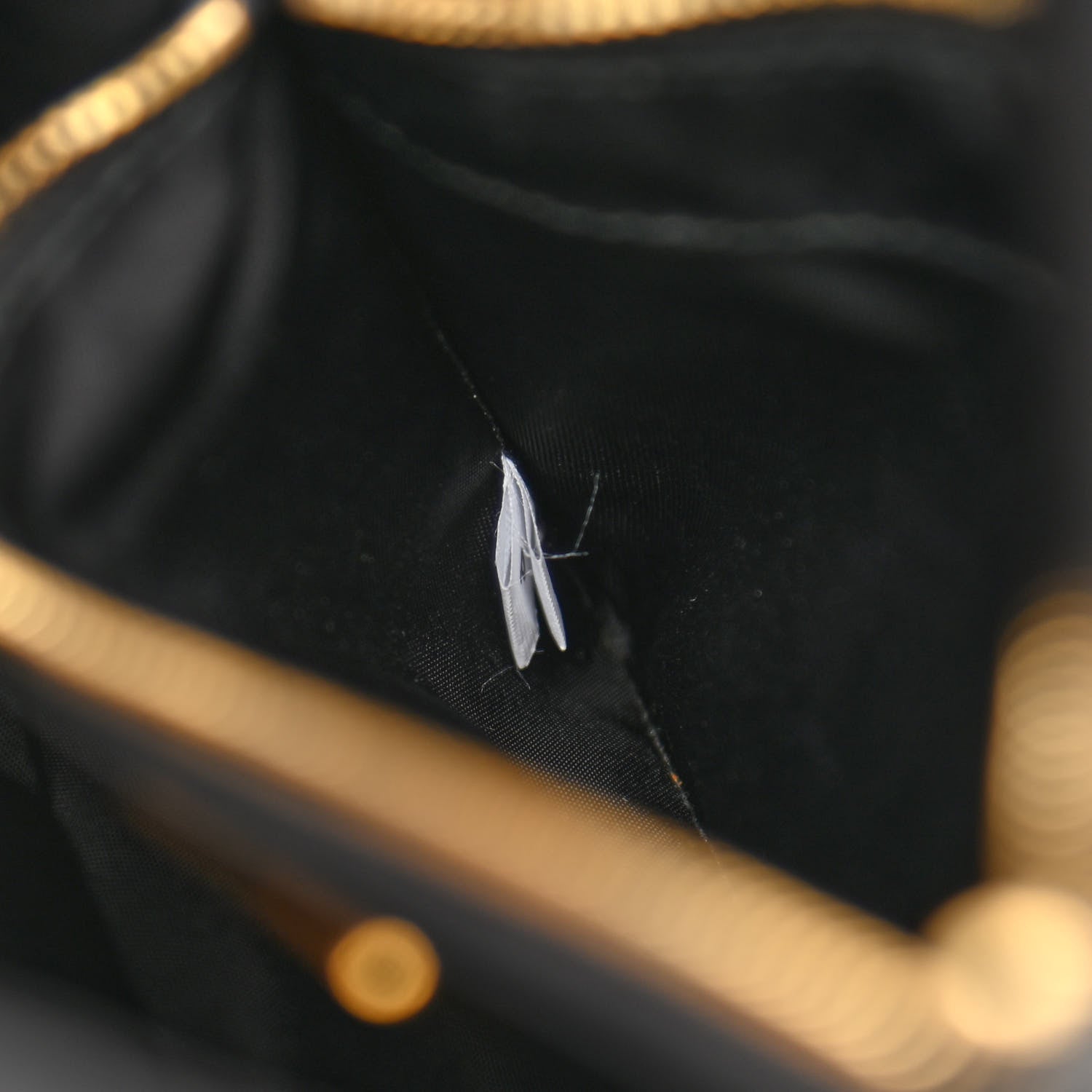 Prada Tessuto Nylon Padded Chain Shoulder Bag Black 6 of 9