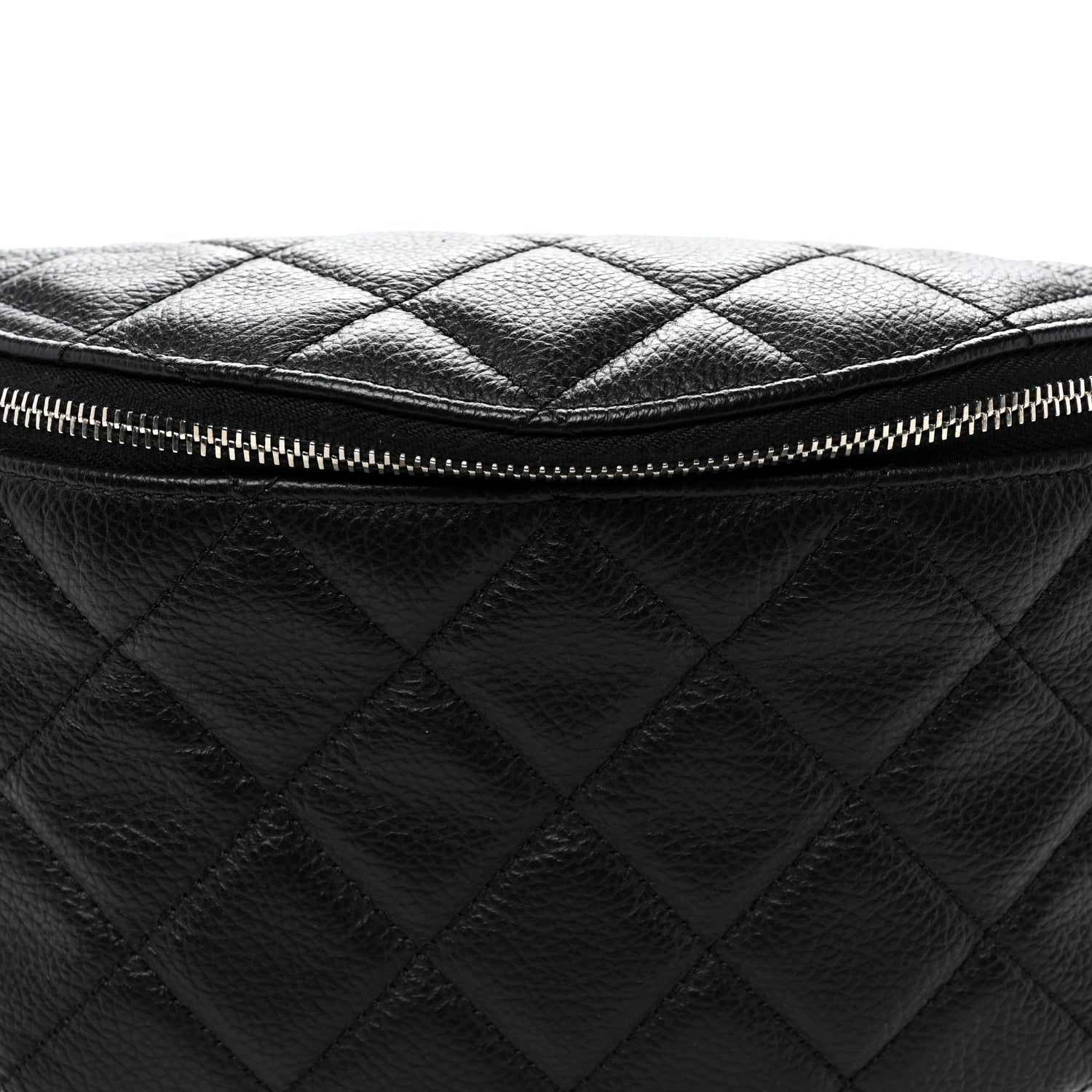 Chanel Grained Calfskin Quilted Waist Belt Bag Black 8 of 10