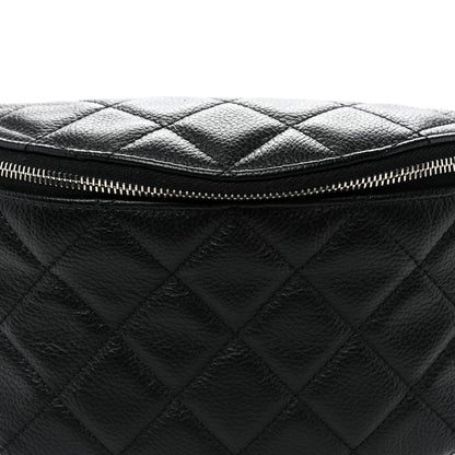 Chanel Grained Calfskin Quilted Waist Belt Bag Black 8 of 10