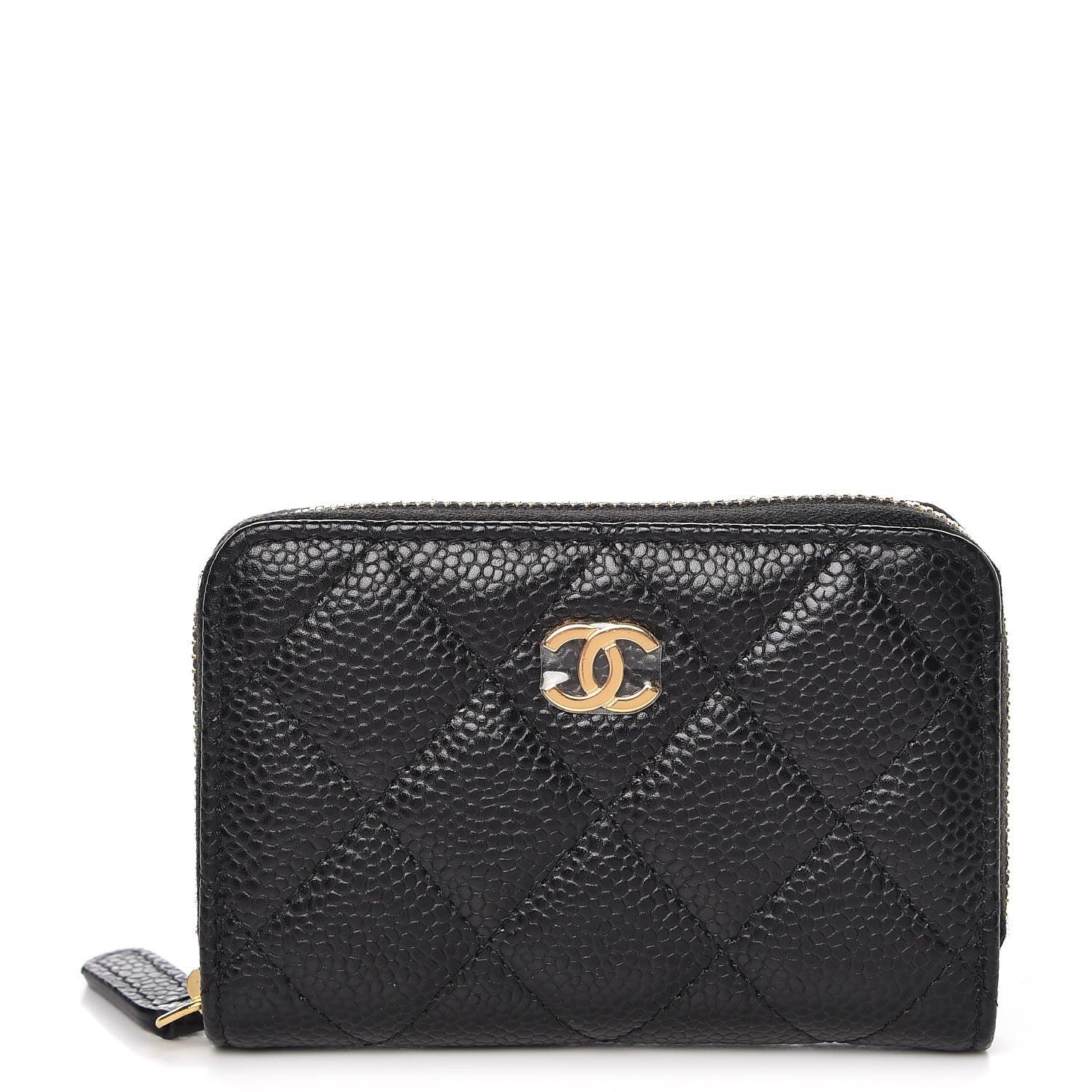 Chanel Caviar Quilted Zip Coin Purse Black 1 of 8