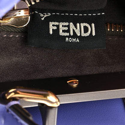 Fendi Vitello Seta Medium Peekaboo Iconic Satchel Viola Cassis 9 of 13
