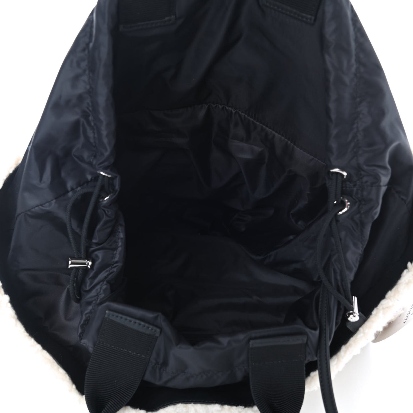 Wool Nylon Quilted Coco Neige Tote Black Ecru