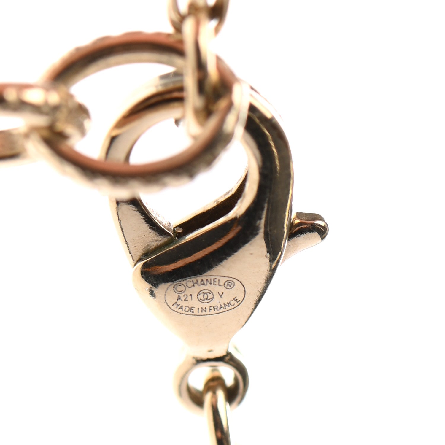 Chanel Pearl CC Round Pendant Necklace Gold 5 of 5