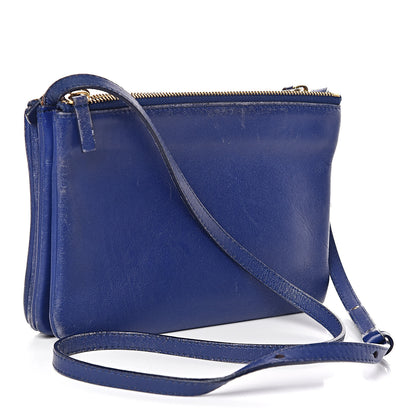 Celine Lambskin Small Trio Crossbody Bag Violet Blue 3 of 15