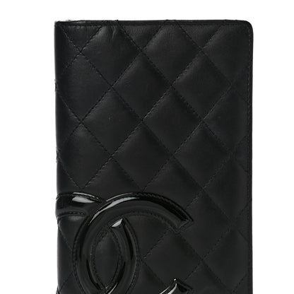 Chanel Calfskin Quilted Cambon Yen Wallet Black 7 of 9
