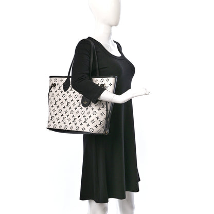 Louis Vuitton Empreinte Spring In The City Neverfull MM Black White Pink 2 of 9