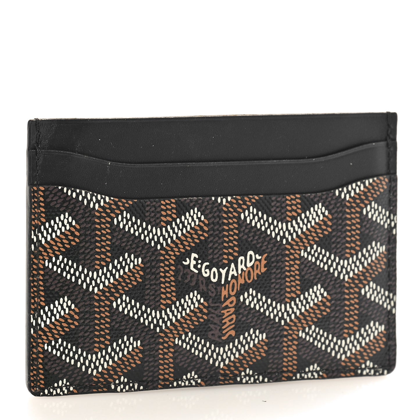 Goyardine Saint Sulpice Card Holder Black