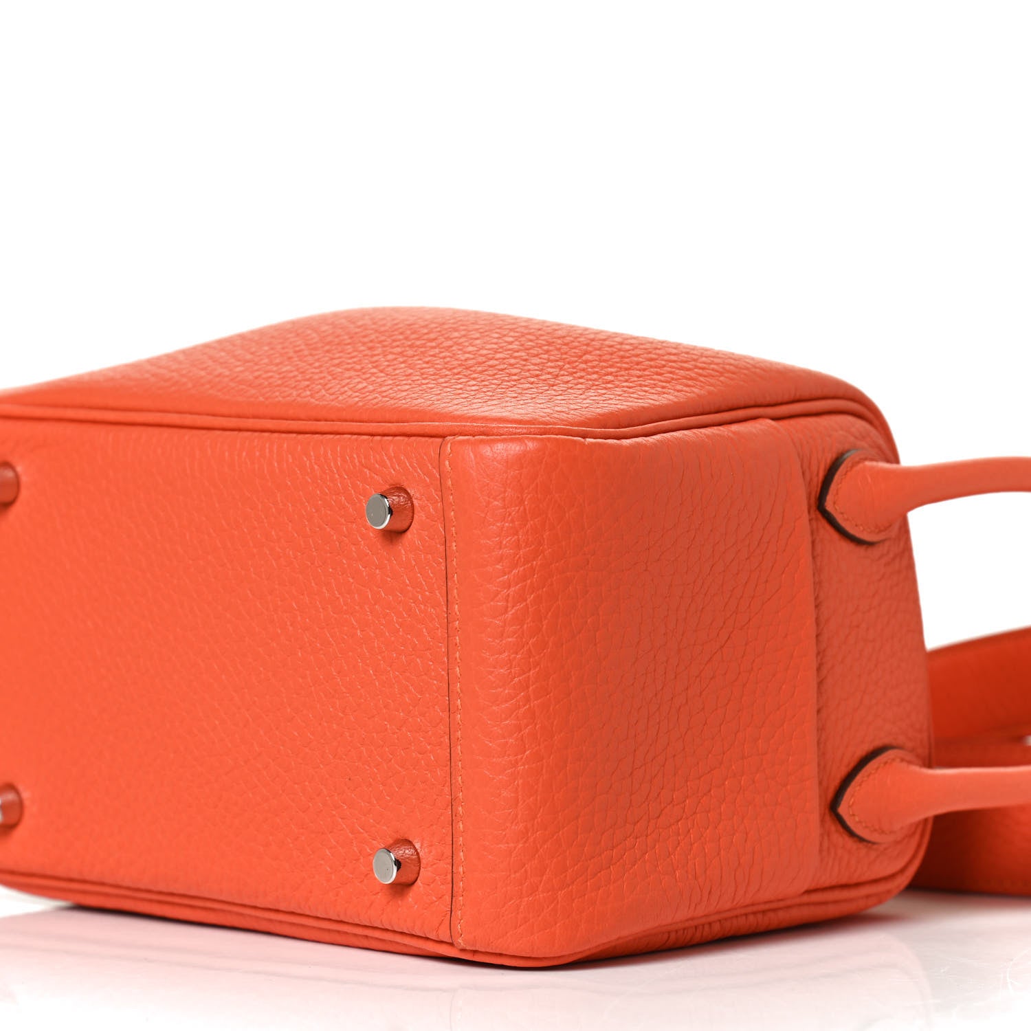 Hermes Taurillon Clemence Mini Lindy 20 Feu 9 of 10