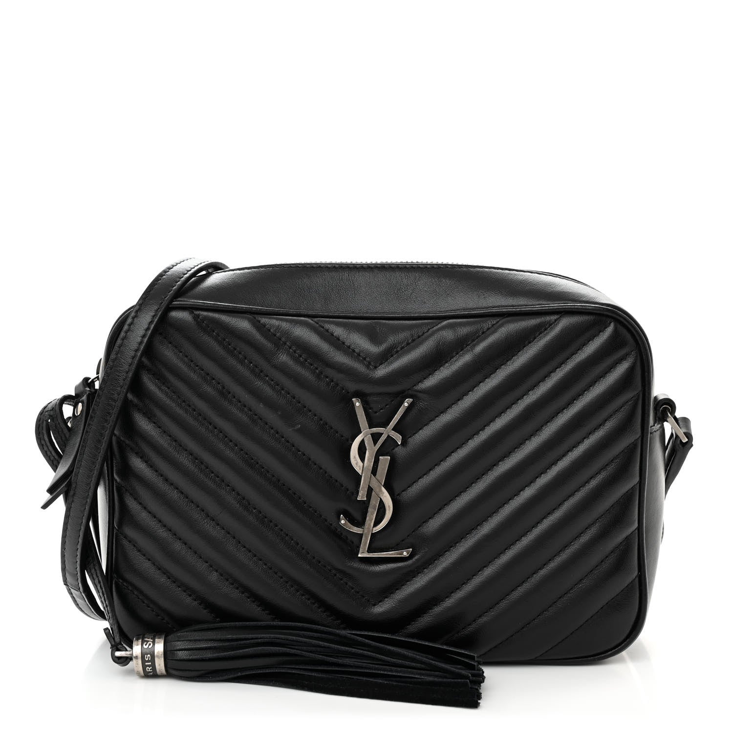 Saint Laurent Calfskin Matelasse Monogram Lou Camera Bag Black 1 of 11