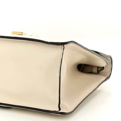 Gucci Calfskin Web Medium Sylvie Top Handle Bag White 10 of 14