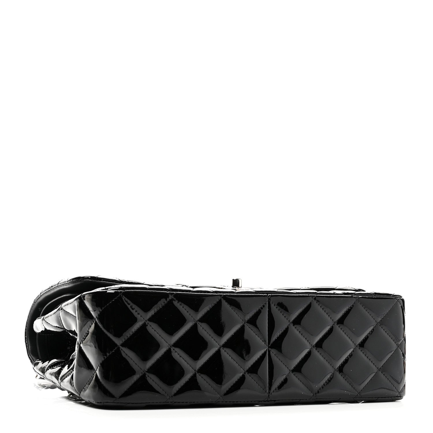 Chanel Patent Quilted Jumbo Double Flap Black 4 of 11