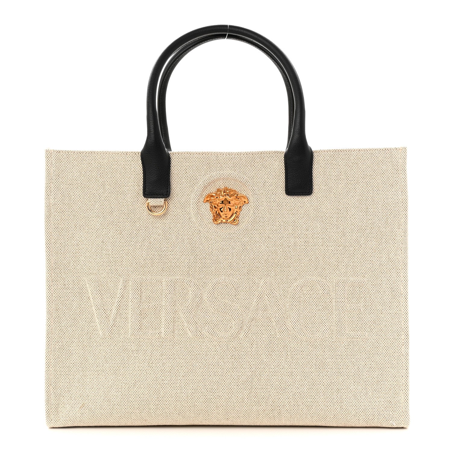 Versace Canvas Calfskin Large La Medusa Tote Bag Beige 1 of 11