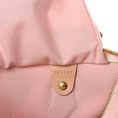 Louis Vuitton Damier Azur Tahitienne Speedy Bandouliere 30 Rose Ballerine 9 of 10