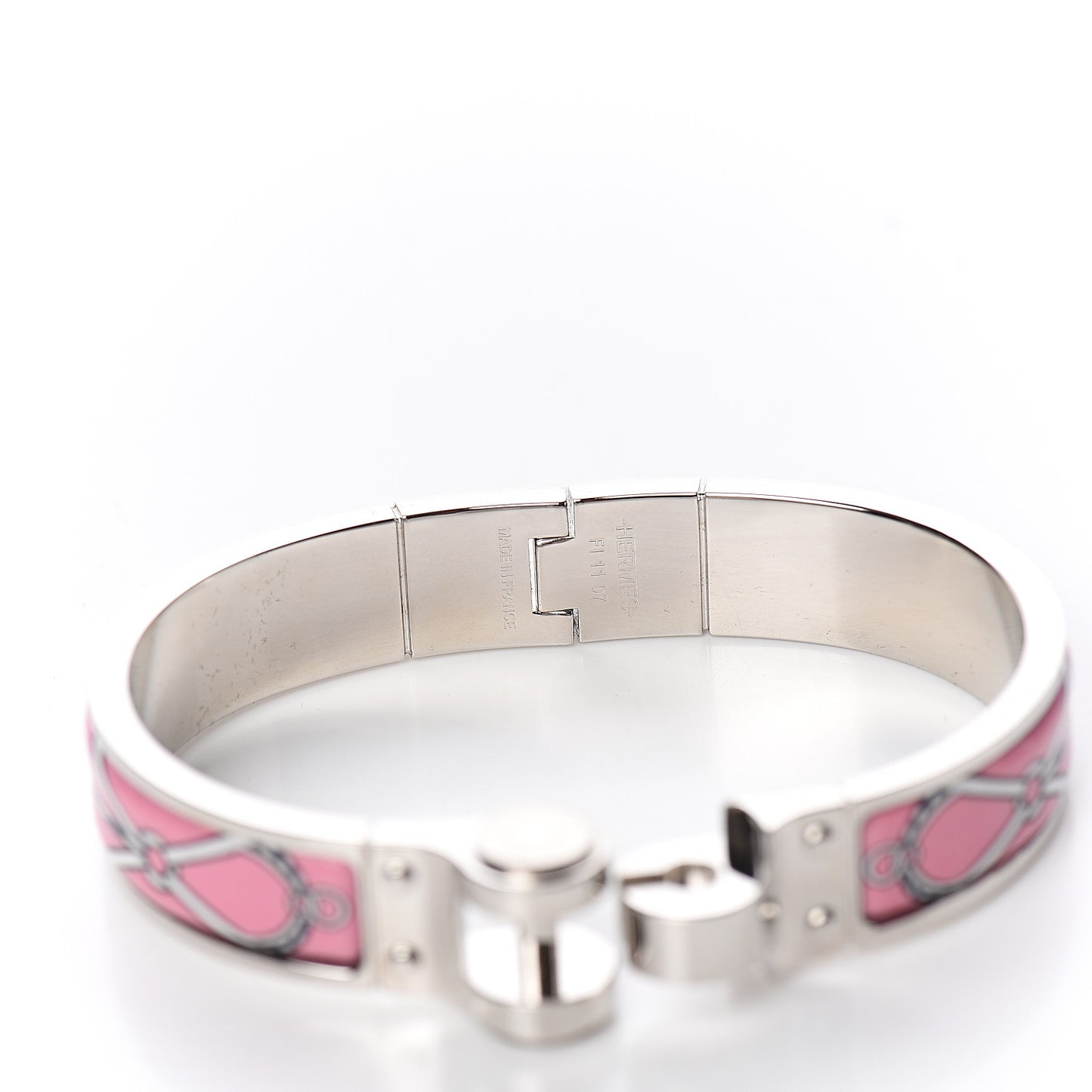 Enamel Printed Narrow Charniere Cuirs Marins Hinged Bracelet S Quadrichromie