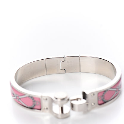 Hermes Enamel Printed Narrow Charniere Cuirs Marins Hinged Bracelet S Quadrichromie 4 of 5
