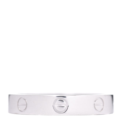 Cartier 18K White Gold 4mm LOVE Wedding Band Ring 60 9 1 of 4