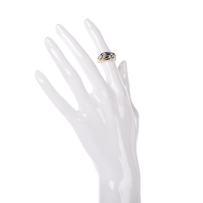Cartier 18K Pink Yellow White Gold Les Must De Trinity 4 Band Ring 49 4.75 2 of 4