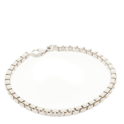 Tiffany Sterling Silver 4mm Venetian Link Bracelet 1 of 4